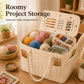🧶 Autumn Hot Sale 50% OFF NOW! 👝 Canvas Yarn Storage Bag with Needle Pockets‑Portable Knitting Tote Organizer, Large Capacity Crochet Bag for Yarn Balls, Hooks & Accessories