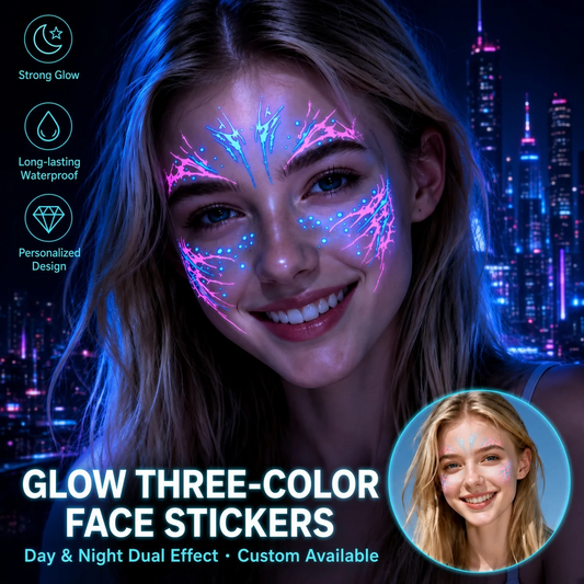 Halloween Luminous Face Tattoo Stickers