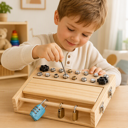Montessori Wooden Screwdriver Board Toy for Toddlers