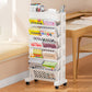 🎁Black Friday Sale - Limited time 49% OFF💥Movable Bookshelf on Wheels – 5/6 Tiers, 45° Angled, Lockable Casters 📖