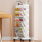 🎁Black Friday Sale - Limited time 49% OFF💥Movable Bookshelf on Wheels – 5/6 Tiers, 45° Angled, Lockable Casters 📖