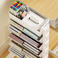 🎁Black Friday Sale - Limited time 49% OFF💥Movable Bookshelf on Wheels – 5/6 Tiers, 45° Angled, Lockable Casters 📖