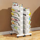 🎁Black Friday Sale - Limited time 49% OFF💥Movable Bookshelf on Wheels – 5/6 Tiers, 45° Angled, Lockable Casters 📖
