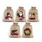 Christmas Burlap Gift Bags with Drawstring