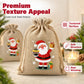 Christmas Burlap Gift Bags with Drawstring