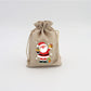 Christmas Burlap Gift Bags with Drawstring