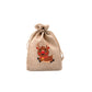 Christmas Burlap Gift Bags with Drawstring
