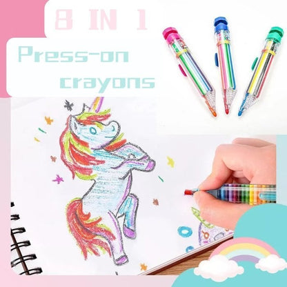 🌈 Last Day Special Price $14.99! 🎨Buy 1 Get 1 Free🎁8-colour push-button coloured pencils, free from any chemical ingredients