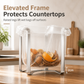 Foldable Stainless Steel Trash Bag Holder for Kitchen & Desktop