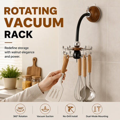Rotating Vacuum Suction Kitchen Utensil Holder