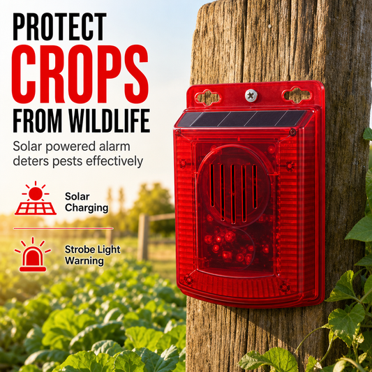 Solar Powered Outdoor Warning Alarm