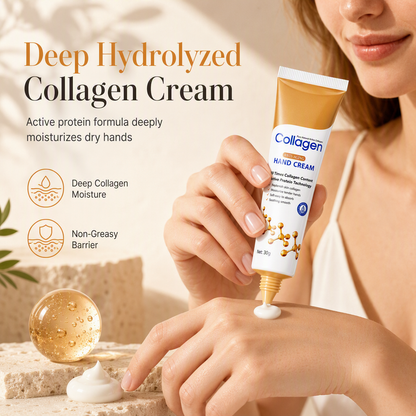 💧👐 Hydrolyzed Collagen Hand Cream – Lightweight Moisture for Dry Skin