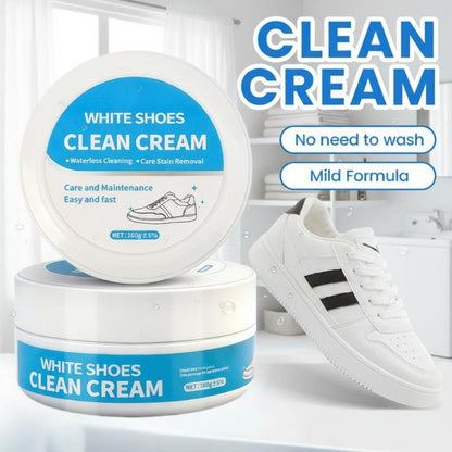 ✈️Last Day 50% OFF✨👟White Shoe Cleaner Cream | Multipurpose No-Wash Solid Comes with Sponge