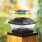 Waterproof Solar Fence Post Light with Crackle Glass Effect