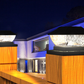 Waterproof Solar Fence Post Light with Crackle Glass Effect