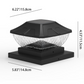 Waterproof Solar Fence Post Light with Crackle Glass Effect