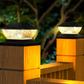 Waterproof Solar Fence Post Light with Crackle Glass Effect