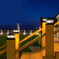 Waterproof Solar Fence Post Light with Crackle Glass Effect