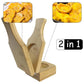 Mini Wooden Tostones & Plantain Press, 2-in-1 Smasher Mold for Crispy Green Plantains, Banana Smash Maker with Cup