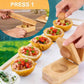 Mini Wooden Tostones & Plantain Press, 2-in-1 Smasher Mold for Crispy Green Plantains, Banana Smash Maker with Cup