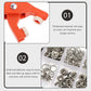 Sew-Free Snap Button Fastener Kit