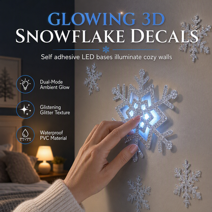 ❄️ Glowing Snowflake Wall Lights – 6PCS