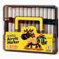 Washable Liquid Acrylic Markers with Soft Brush Tips