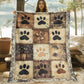 Cute Paw Print Soft Flannel Blanket