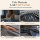 Double Layer Thickened Sherpa Fleece Blanket Soft Warm Throw Blanket for Autumn Winter Office Nap