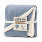 Double Layer Thickened Sherpa Fleece Blanket Soft Warm Throw Blanket for Autumn Winter Office Nap