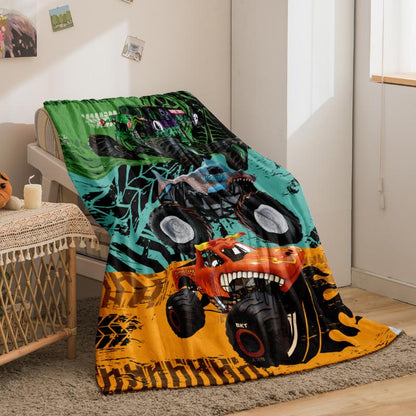 Fun Cartoon Printed Soft Warm Blanket