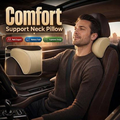 Car Neck Pillow Memory Foam Headrest Support Cushion