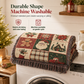 Vintage Christmas Plaid Santa Claus Throw Blanket with Tassels American Country Wall Hanging Tapestry and Sofa Cover for Holiday Home Decoration 130x160cm