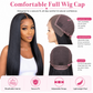 Long Straight Middle Part Synthetic Wig