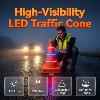🚗 LIMITED-TIME 50% OFF 🚨✨Collapsible Reflective Road Cone