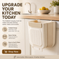 Foldable Hanging Trash Can for Kitchen Cabinet Door