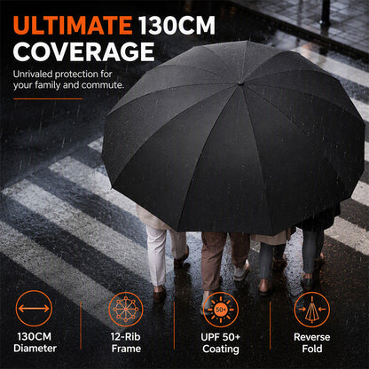 🎉 Limited-Time 50% OFF! ☔ Extra Large Windproof Folding Umbrella – Reinforced & UV Protect 🌂