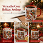 🎄 Limited-Time 50% Off ✨ Cozy Holiday Ceramic Mug — Festive Red Handle & Snowman Print ☕