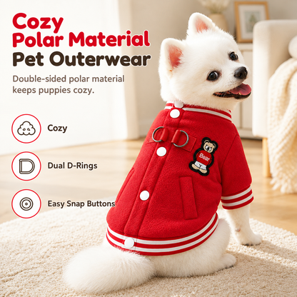 🎄 Limited-Time 50% Off 🐾Cosy Dog Varsity Jacket for Small & Medium Dogs – Little Coat, Big Style
