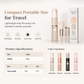 ⏳Limited-time 50% off✨Portable Retractable Makeup Brush Set – Travel Cosmetic Kit with Powder, Blush & Silicone Lip Brushes