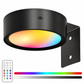 📢📢40% OFF !! ⏰LED Puck Lights with Remote Control Battery Operated RGB Color Changing Under Cabinet Lighting Push Tap Night Light for Kitchen Closet Bedroom