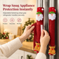 Christmas Burlap Refrigerator Door Handle Covers Holiday Kitchen Appliance Protectors for Microwave and Fridge