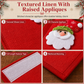 Christmas Burlap Refrigerator Door Handle Covers Holiday Kitchen Appliance Protectors for Microwave and Fridge