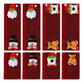 Christmas Burlap Refrigerator Door Handle Covers Holiday Kitchen Appliance Protectors for Microwave and Fridge