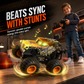 🎅🎁Christmas Gifts-⏳Limited Time 50% OFF!!🚙360 Degree Rotating RC Stunt Car with Music and Lights Dinosaur and Shark Head Monster Truck Toy for Kids