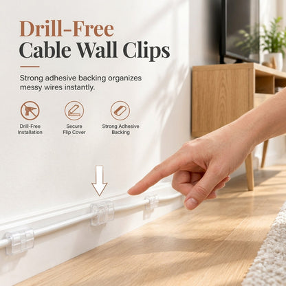 Adhesive Cable Organizer Clips with Flip Buckle Design