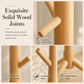 Freestanding Solid Wood Coat Rack 173cm Tall Triangle Base Floor Standing Clothes and Bag Hanger for Bedroom