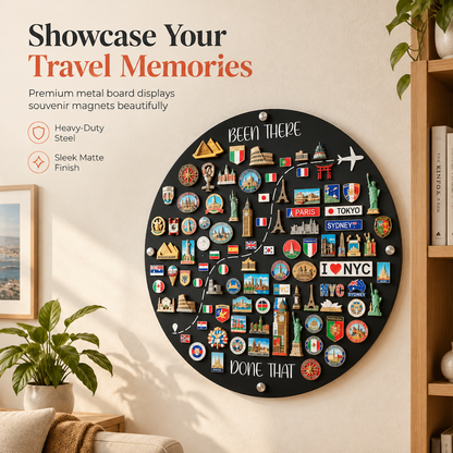 Travel Magnet Board and Souvenir Magnet Display Board for Wall Decor
