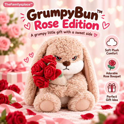 🐰 GrumpyBun™ Long-Eared Rabbit Plush Toy