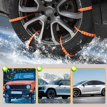 🥳2026 HOT SALE🥳💞50K+ SOLD! 🚗❄️ 50% OFF! Car Anti-Slip Tire Chains – 90-second install, heavy-duty grip, universal fit 18-32", reusable nylon. Safe winter driving! 🛡️💪